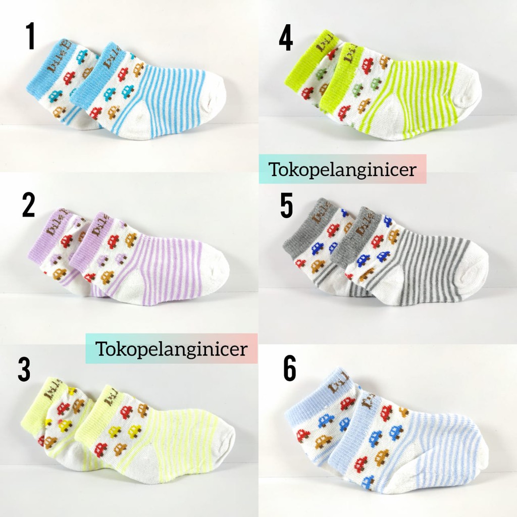 Kaos kaki Baby Motif unik 0-12 Bulan - Kaus Kaki Newborn Tokopelanginicer