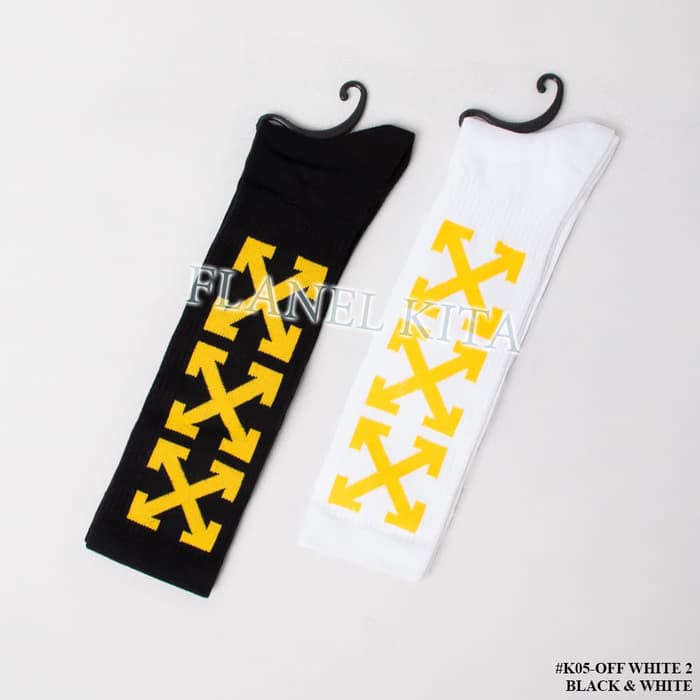 Kaos Kaki Crew OW OFF WHITE SOCK OFFWHITE Panjang ARROW MARBLE MARBLING PRIA COWO CHAMPION Socks