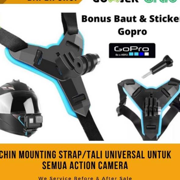 ➸ Chin Mount Helmet Mounting Untuk Di Dagu Helm Full Face Motovlog Vlogger Gopro Xiaomi Yi Kogan Bri