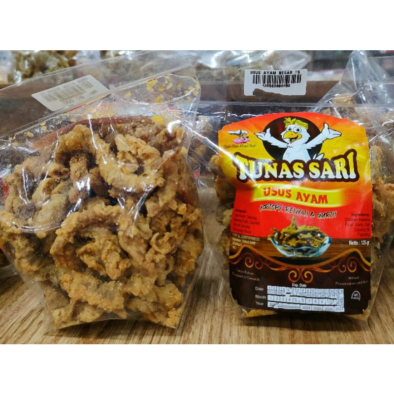 

KERIPIK USUS AYAM CRISPY TUNAS SARI 125GR ENAK GURIH RENYAH ASLI BALI + BUBBLE WRAP