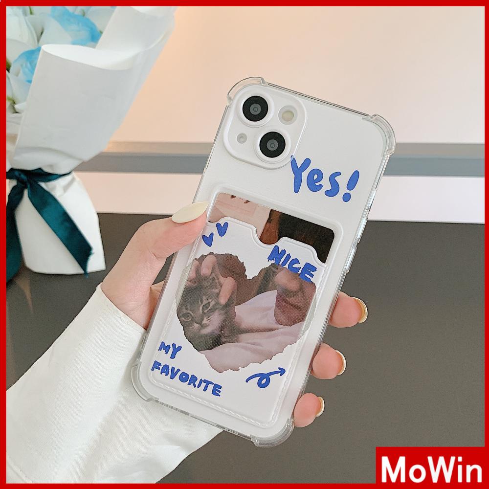 iPhone Case Card Holder Silicone Soft Case Clear Case Card Storage Airbag Shockproof Protection Camera Cute Compatible For iPhone 11 Pro Max 13 Pro Max 12 Pro Max 7Plus xr XS Max