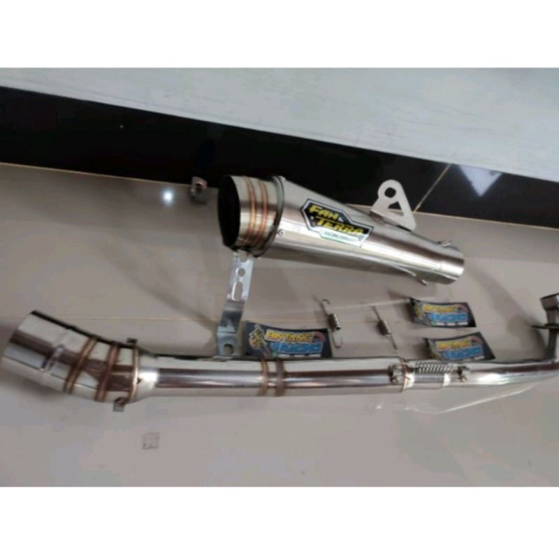 Knalpot racing pantera fanterra jiksaw sarteng for bebek Jupiter. Vega. Supra. smas. Blade. astrea. 