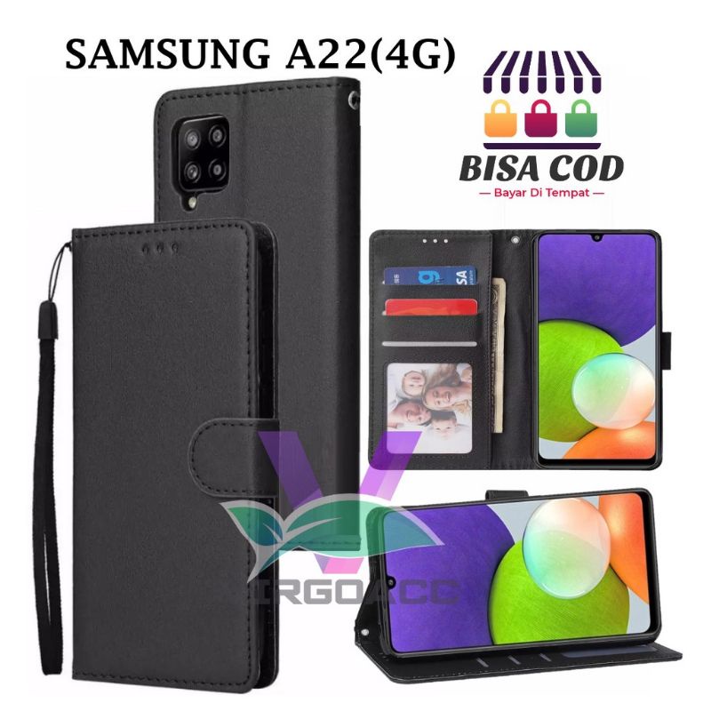 flip Case Dompet Kulit Samsung A22 4G/ M32