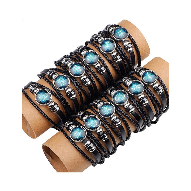 LRC Gelang Tangan Fashion Black Pattern Decorated Bracelet