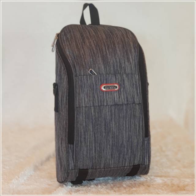 Tas punggung bisa di slempang 099 canvas salur