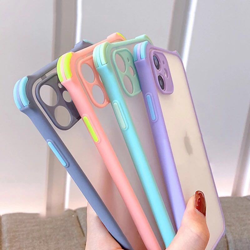 iPhone 12 Pro Max Mini 11 Pro Max XS Max X XR 8 7 6 6S Plus SE Anti-Shock Camera Protection Shockproof Matte Skinny Case