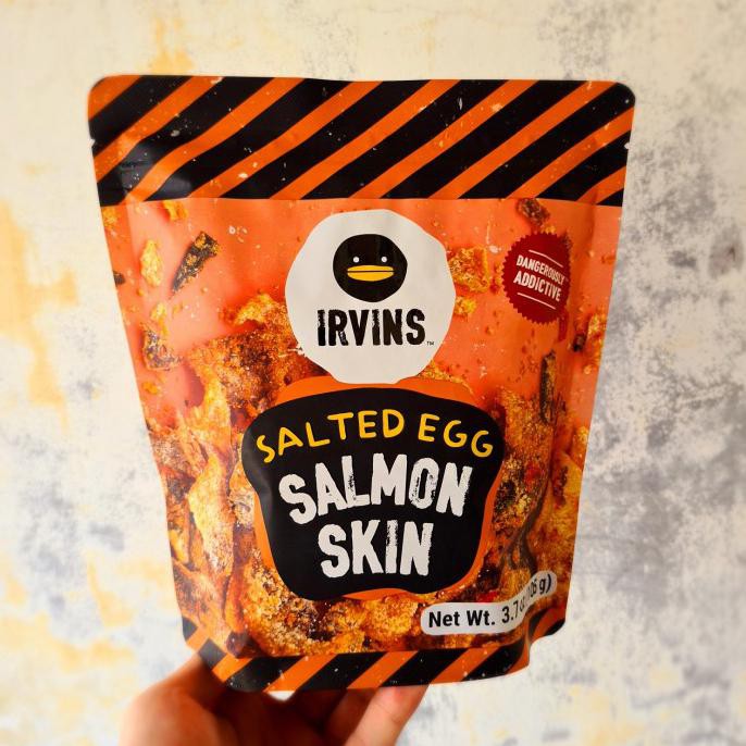 

PROMO IRVINS SALTED EGG SALMON SKIN 105 GRAM (MADE IN SINGAPORE)