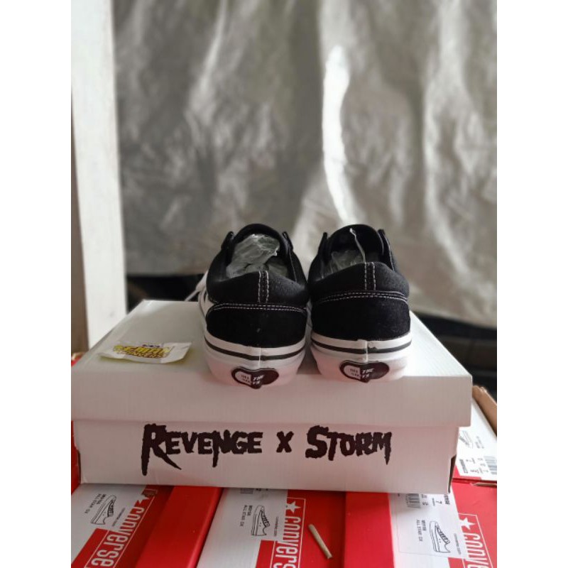 OBRAL SEPATU REV3NGE X STORM BLACK WHITE CLASIC PREMIUM CHINA WAFFLE DT