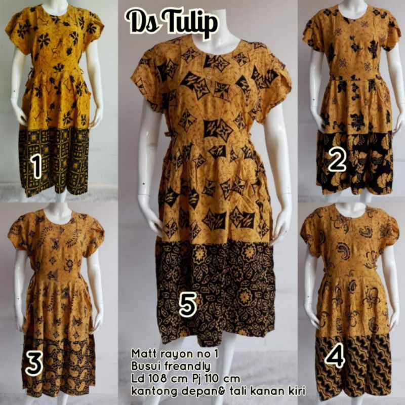 Daster Tulip Motif BATIK Daster Summer by Batik LF Lady Fashion