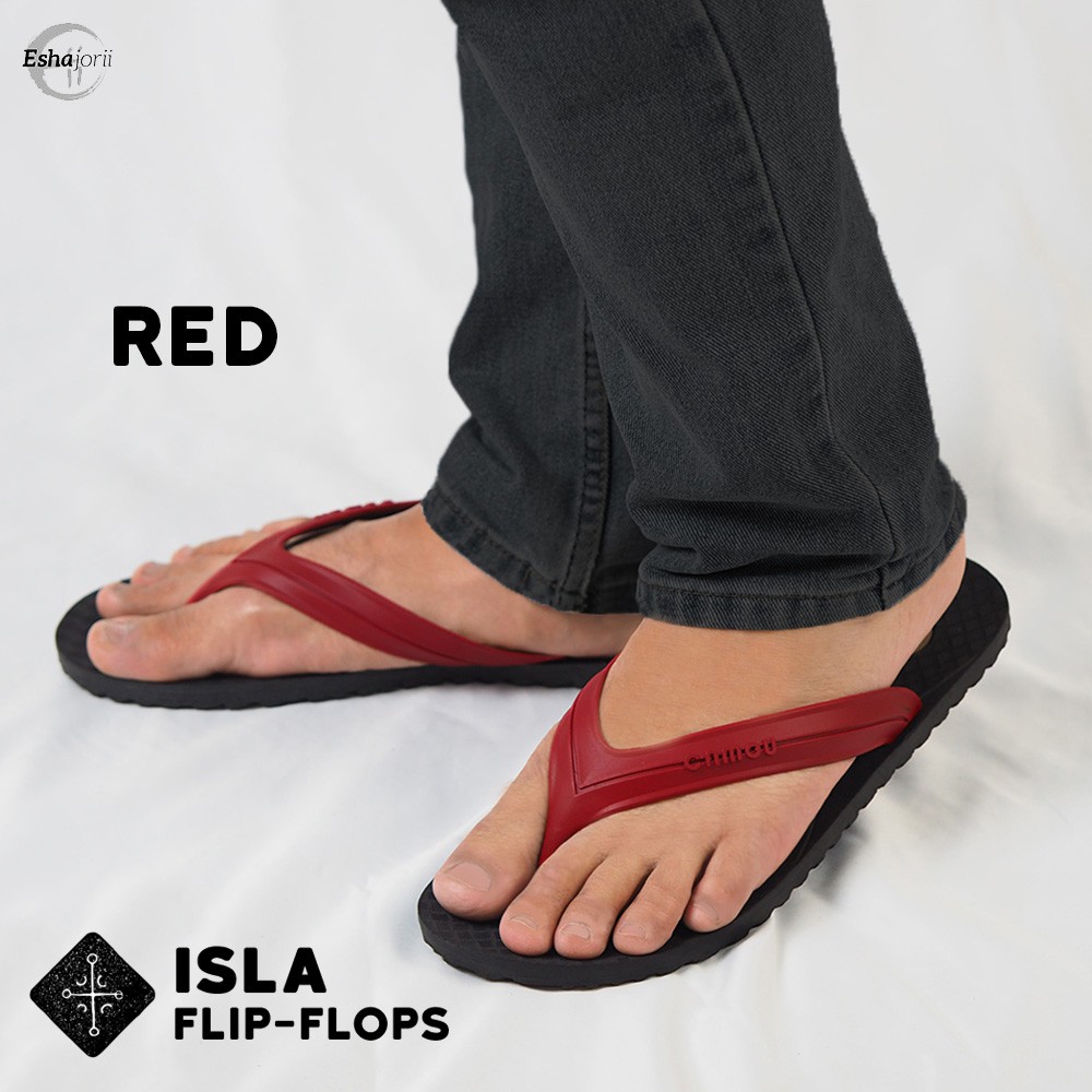 Sandal Jepit Pria Full Karet Eshajorii Sendal Flipflop Laki Laki Anti Slip Tahan Air - CAMOU BALI