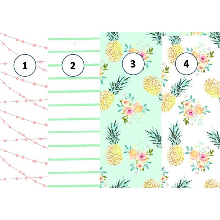 Kertas Scrapbook - Pineapple Summer Sweetness Design (2)