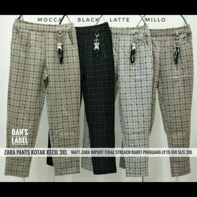 Zara pants kotak kecil 3XL by Dans label