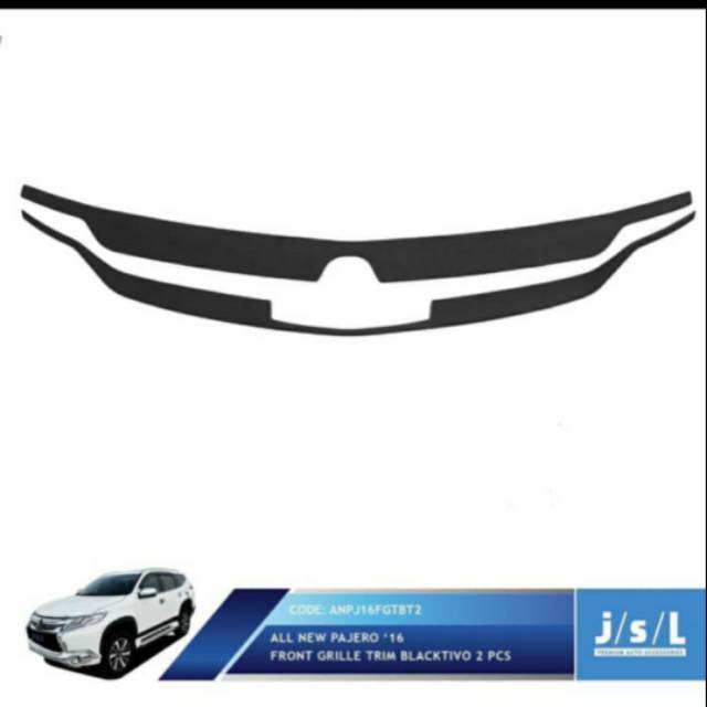 Grill depan/ front grill trim blacktivo all new Pajero jsl