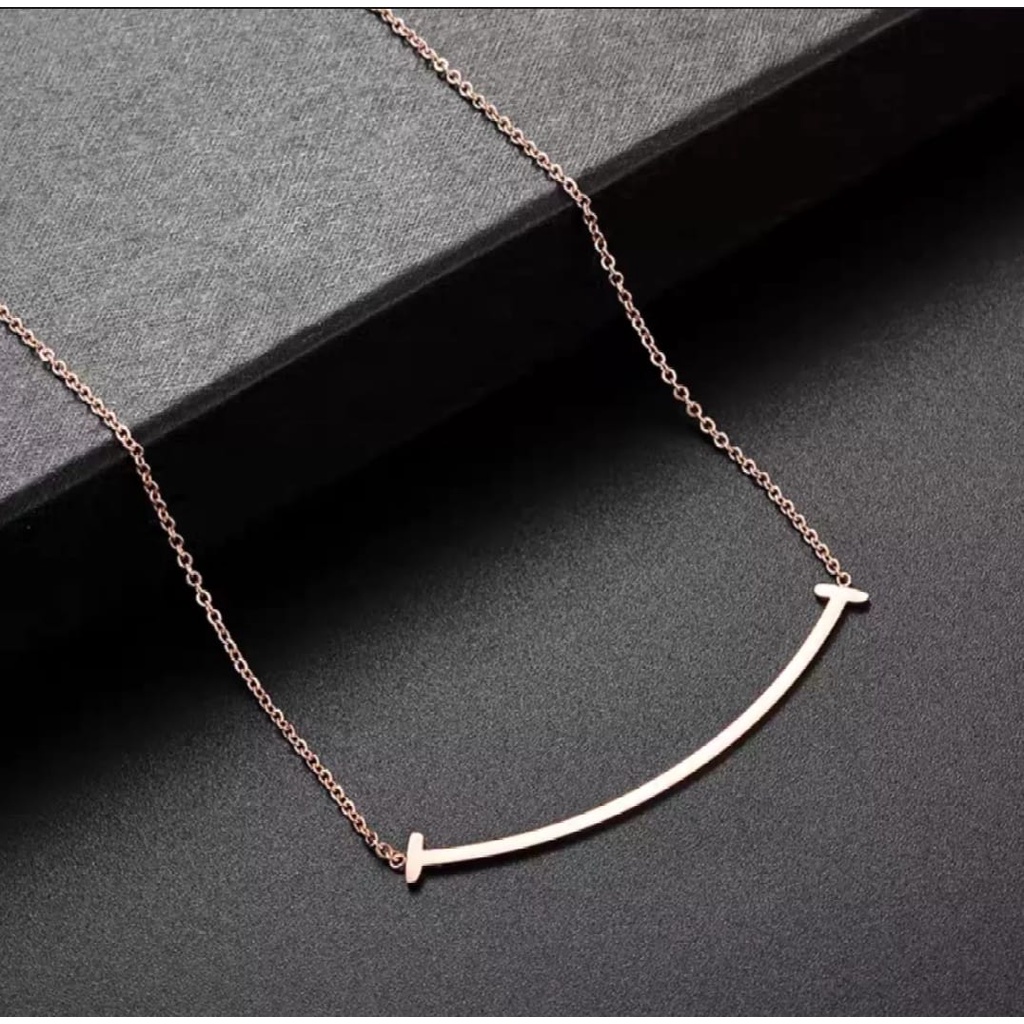 KALUNG WANITA TITANIUM SMILE FASHION KOREA ANTI KARAT