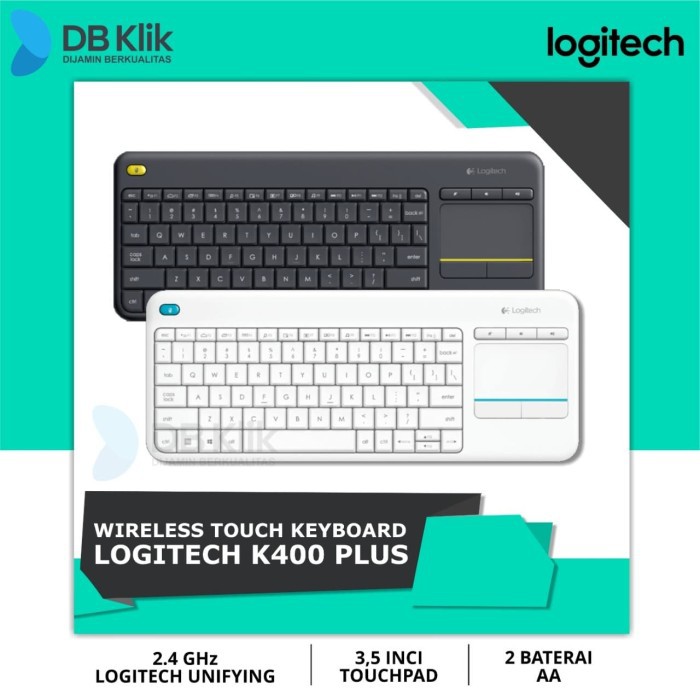 Keyboard Wireless Logitech K400 Plus Touch