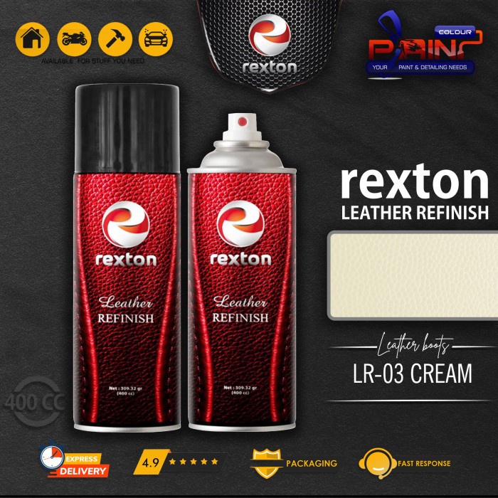 Cat Semprot REXTON Leather Refinish 400cc Cat Kulit - Cream LR 03