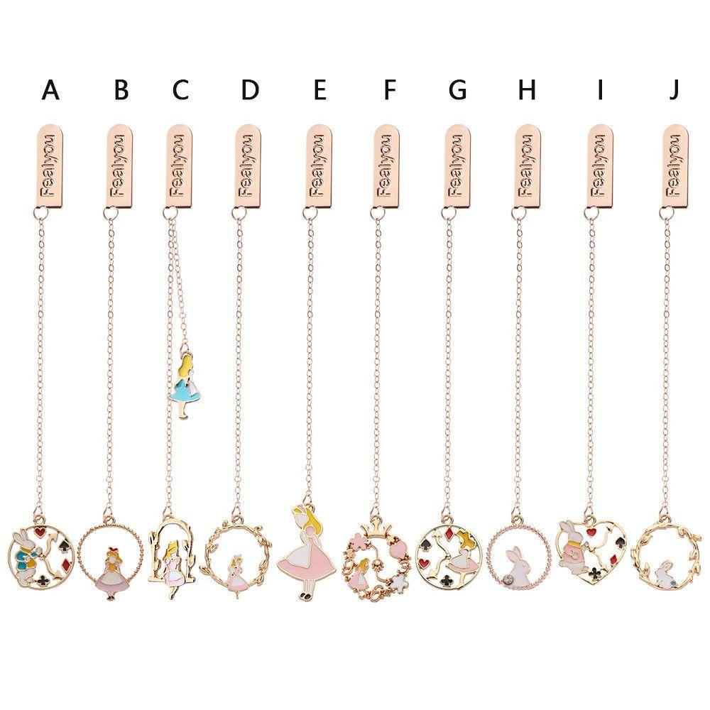 Agustina Pendant Bookmark School Supply 1PC Paduan Rantai Penanda Bacaan Halaman Bookmark Book Tag Tanda Pagination