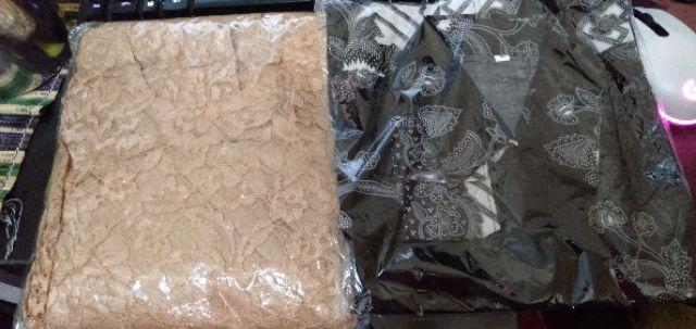 Couple Batik Monaka Brokat Free Selendang 111