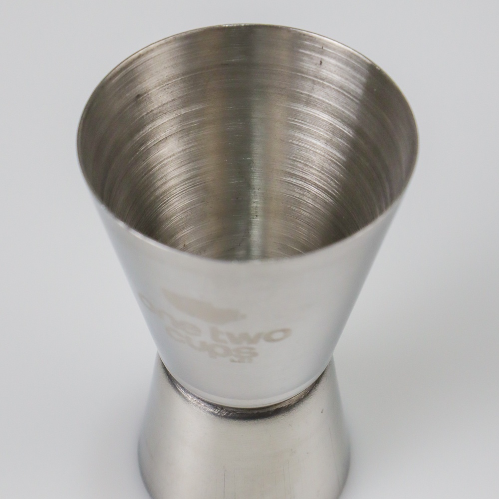 One Two Cups Gelas Ukur Jigger 15ml-30ml Bartender Cocktail Measuring Double Shot - Silver