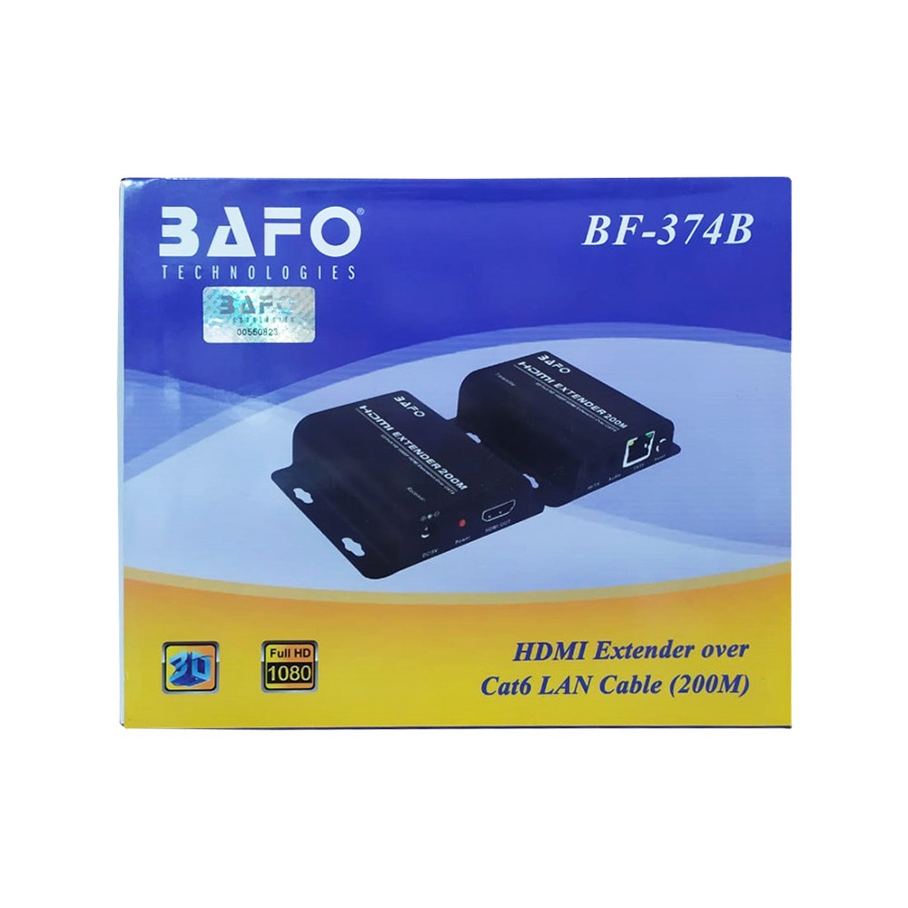 BAFO HDMI Extender Over Cat6 Lan Cable 200 Meter BF-374B ORIGINAL