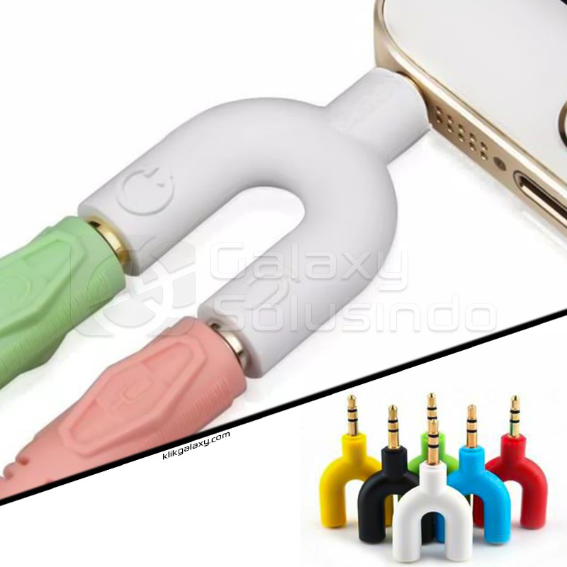 Converter Audio Splitter + Mic - U shape / Y shape