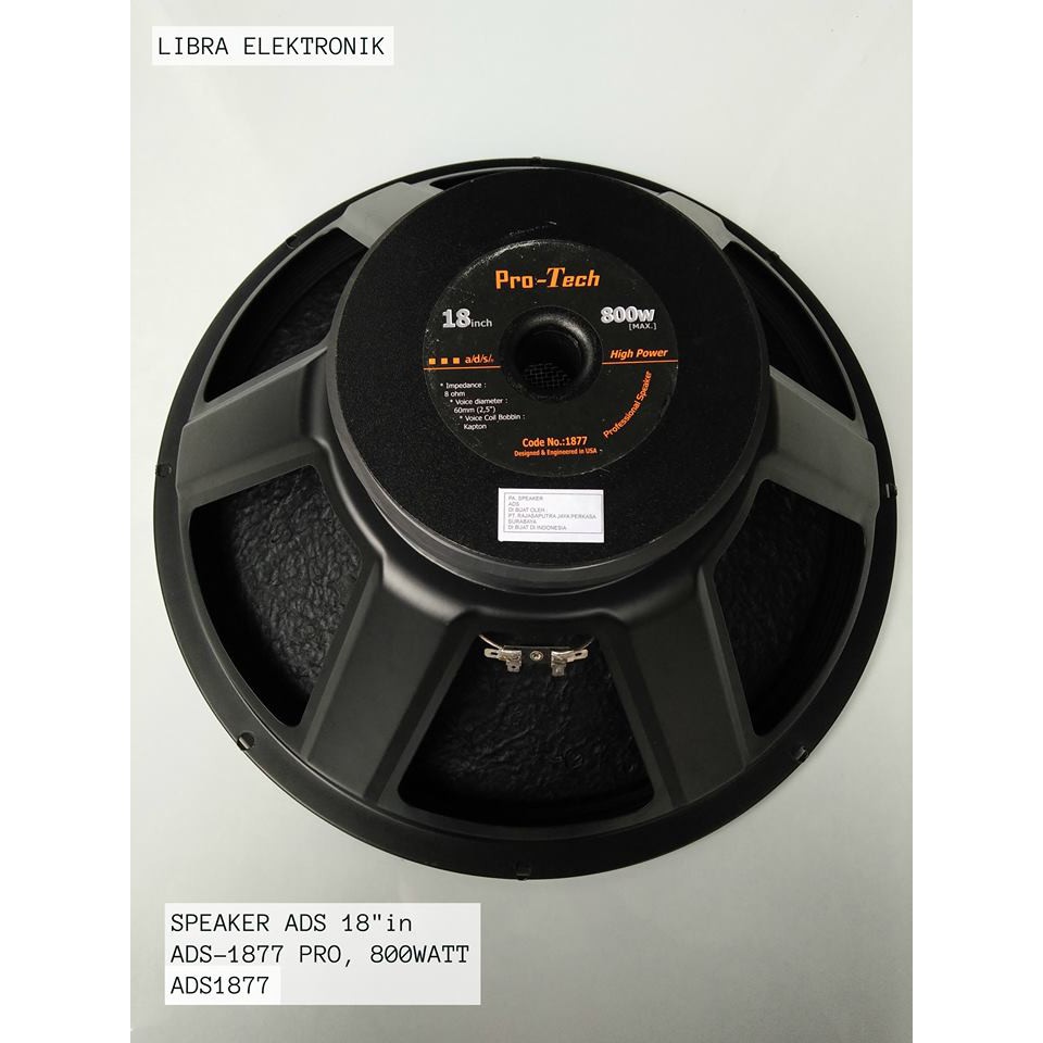speaker ads 18 inch subwoofer
