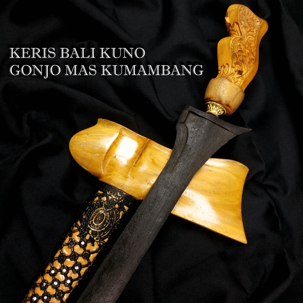 Keris Corok Tilam Upih Gonjo Mas Kumambang Pamor Keleng Tangguh Bali Sepuh