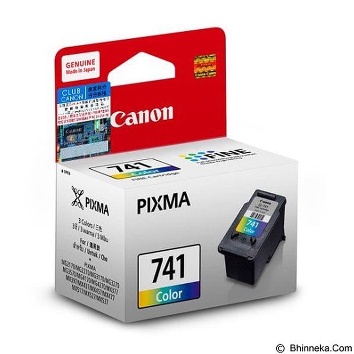 

Tinta Stempel - Plastik Wraping - Baterai Alkaline Tinta Canon Pixma 741 Colour Original Produk