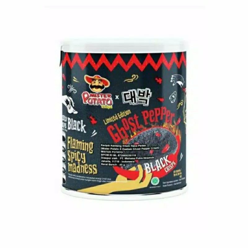 

Mister Potato Ghost Pepper Black Crisps