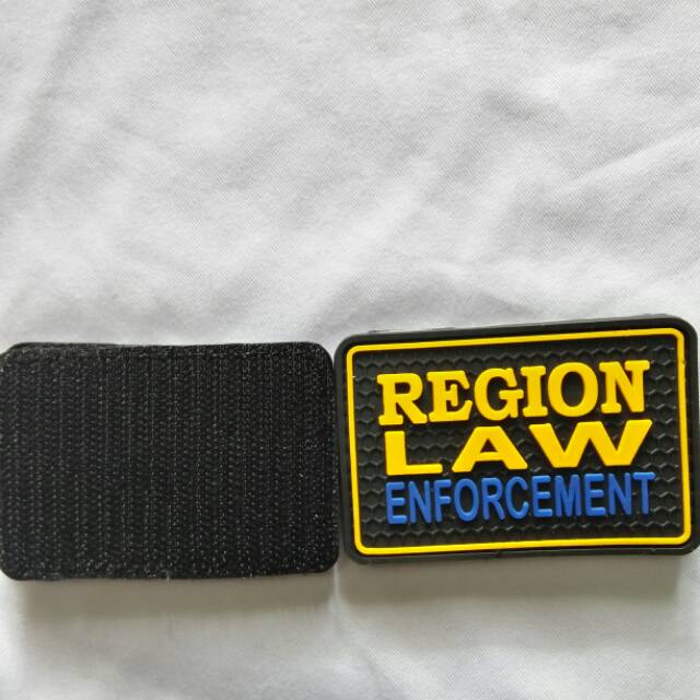 Patch rubber velcro region law enforcement, airsofter indonesia