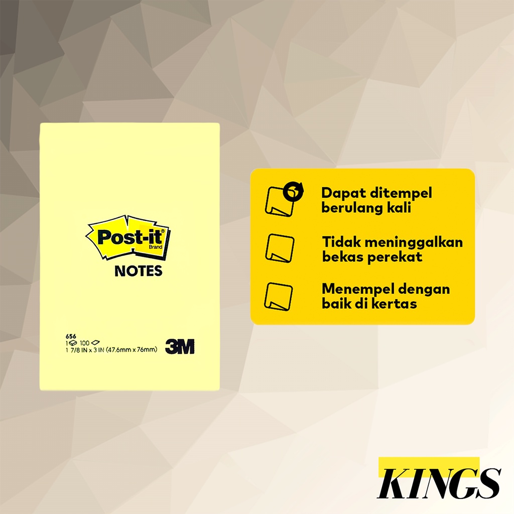 

Post-It 3M Sticky Notes / Kertas Memo 656