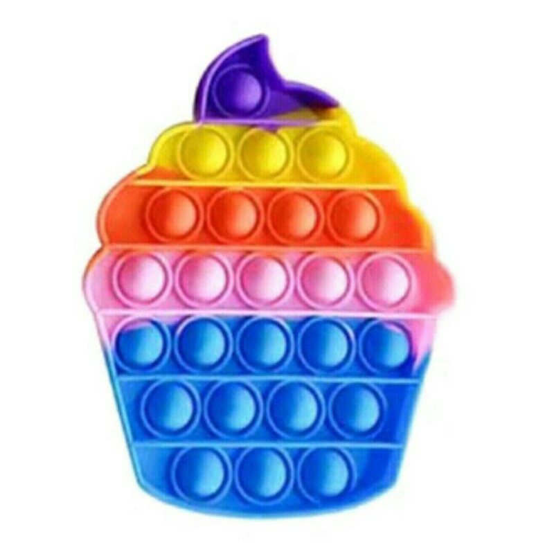 Pop It Rainbow Mainan Anak-Cup cake