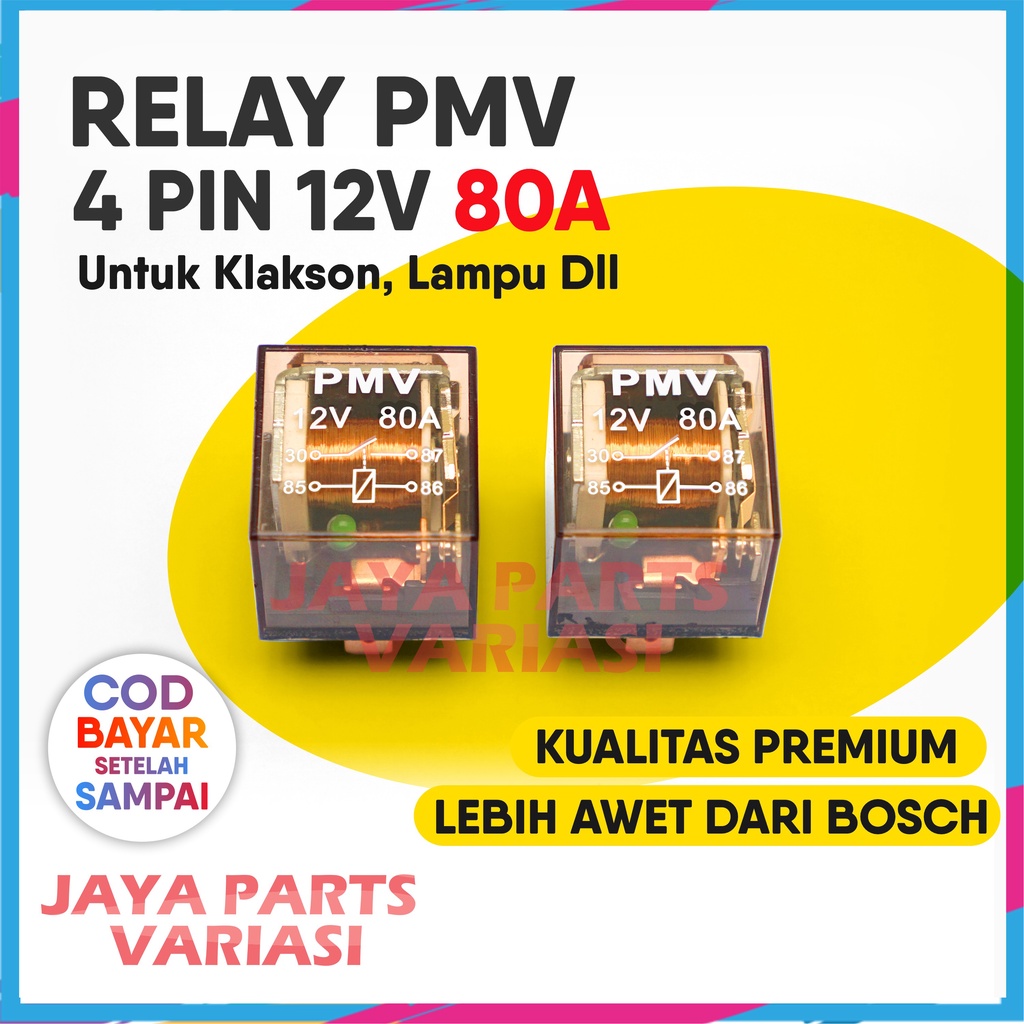 Jual Relay Untuk Klakson dan Lampu 4 Kaki 12v 80A PMV Riley Riley 4