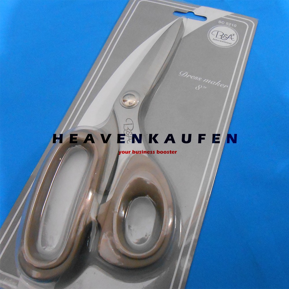 Gunting 8 inch Dress Maker Merk B&amp;A Untuk Gunting Kain Jahit Konveksi Stainless Steel