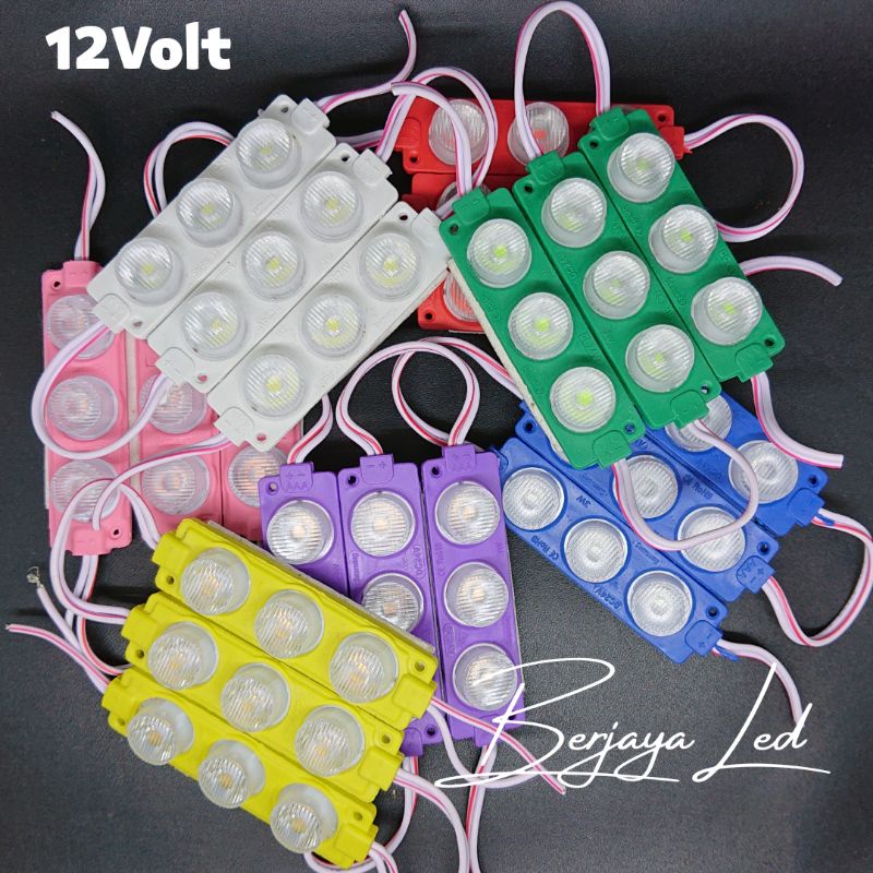 Lampu LED Module 3 Watt 12 Volt / LED Module 3 Mata Besar 3 Watt 12Volt