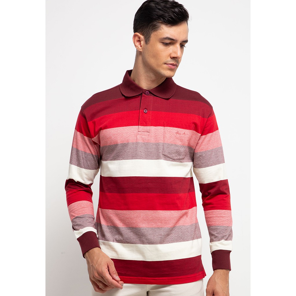 HASSENDA KAOS POLO SALUR PANJANG PRIA AARIC - HPB81152