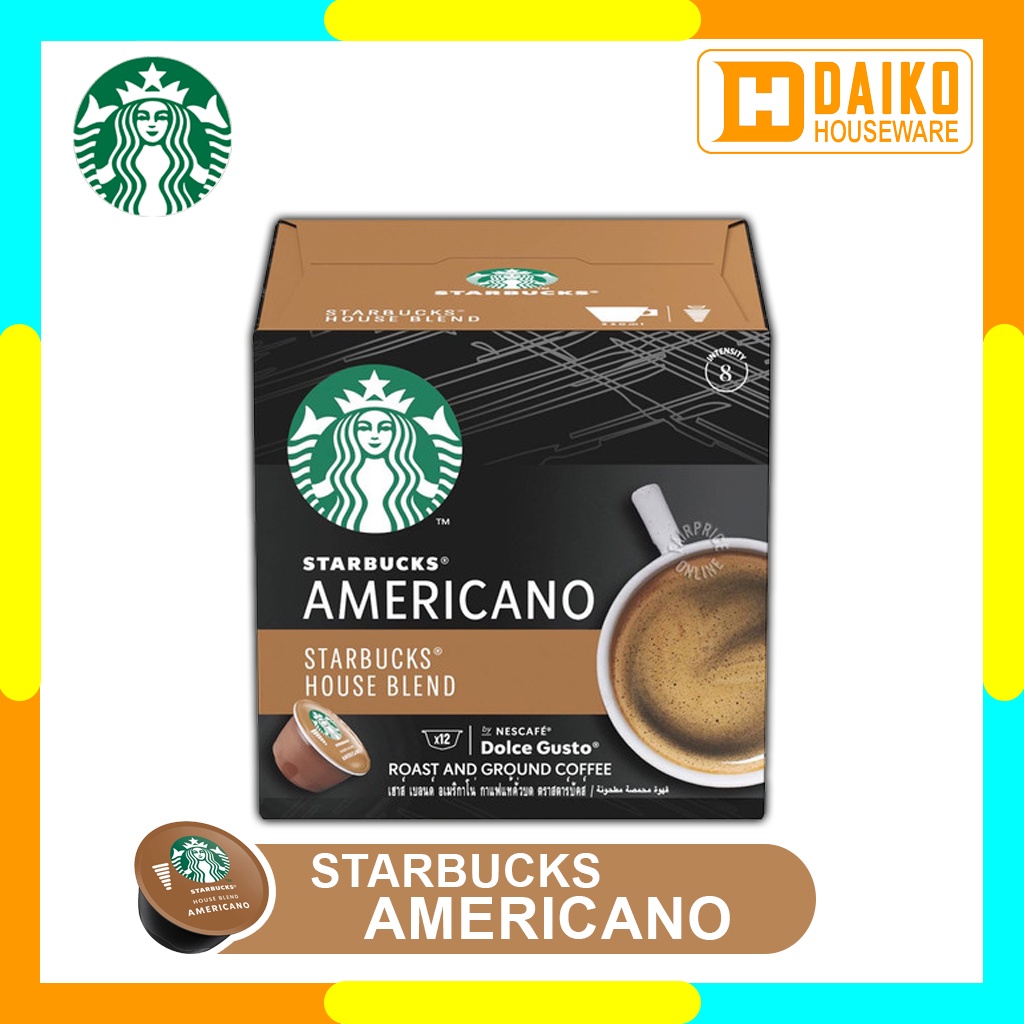 Starbucks Capsule Nescafe Dolce Gusto NDG House Blend Americano 1 Box Original