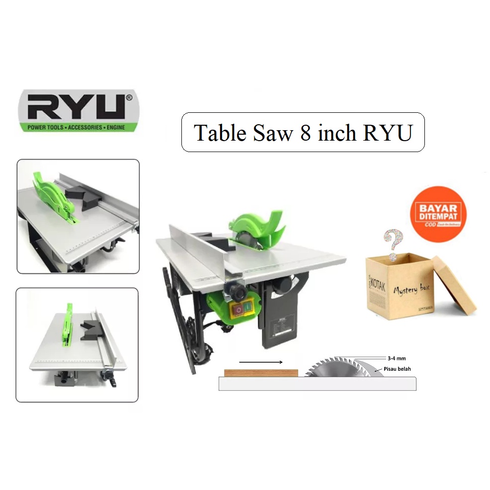 RYU RTS 8 inch Mesin Gergaji Table saw Gergaji kayu 200Mm Meja Potong Kayu Meja Duduk MURAH ORIGINAL BERGARANSI