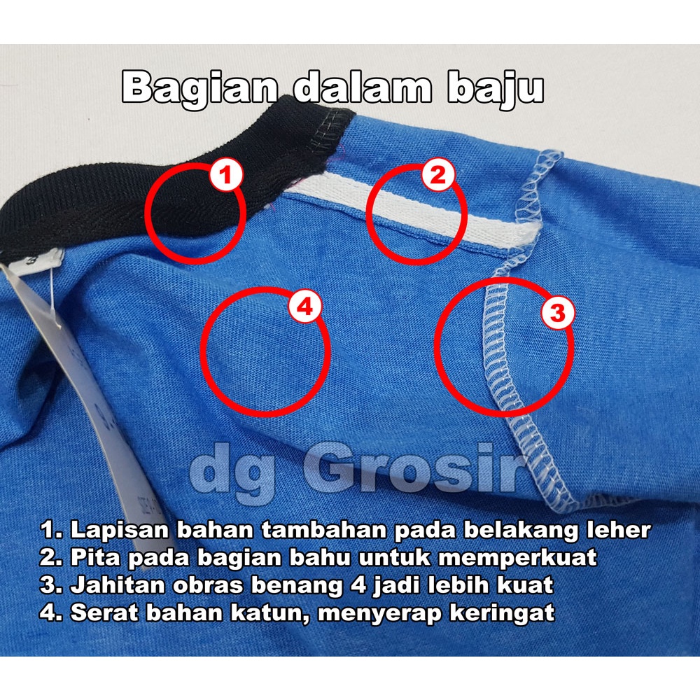 [GROSIR] Kaos Anak Katun Baju Anak Polos Dengan Saku