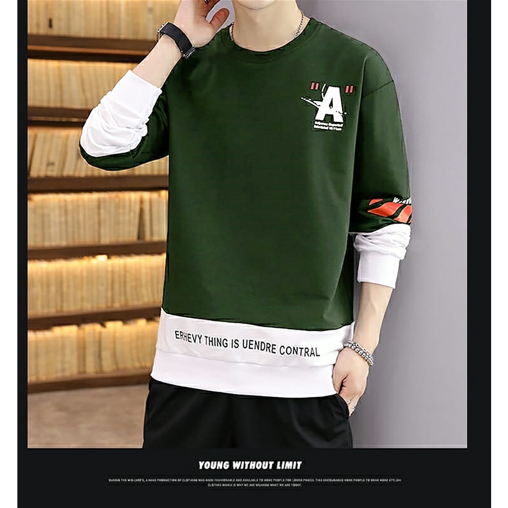 KIYOWO-KAOS CASUAL DISTRO SWEATSHIRT EVERYTHING PRIA LENGAN PANJANG