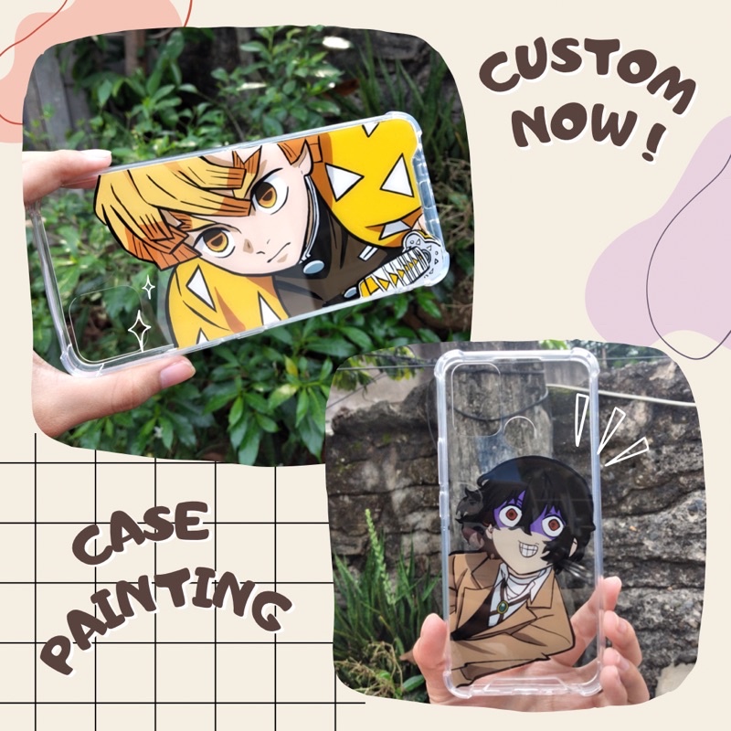 [OPEN PO] Custom Anime Phone Case Painting + FREE MANGA PANEL