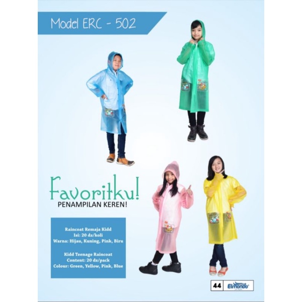 Jas Hujan Raincoat (Tanpa Celana) Jas Hujan Anak Ponco 502 Jas hujan Anak Murah