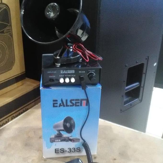 speaker horn dan ampli ealsem es 33 jualan keliling .