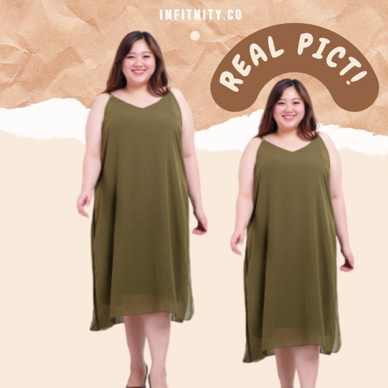 TANKTOP DRESS CASUAL SEXY PANJANG UKURAN BESAR BIG SIZE PLUS SIZE JUMBO WANITA