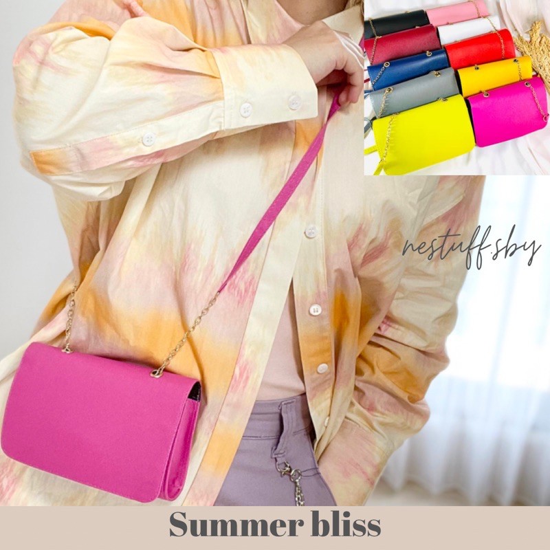 Tas hnm h&m selempang mini clutch cewek wanita kulit murah import korea zara