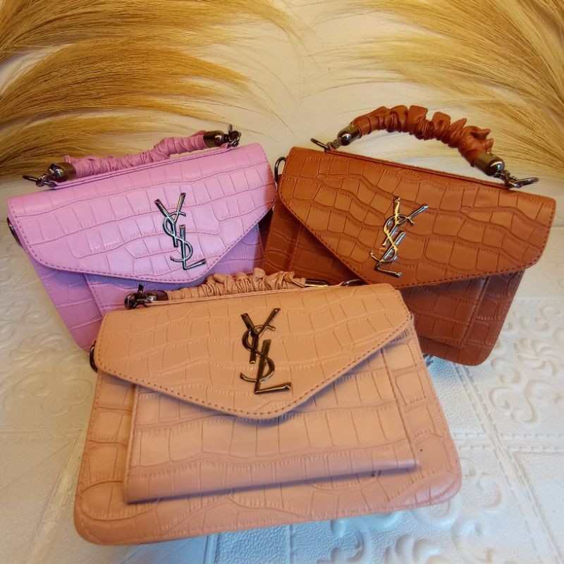 TAS WANITA TAS SELEMPANG HANDBAG YSL CROCO