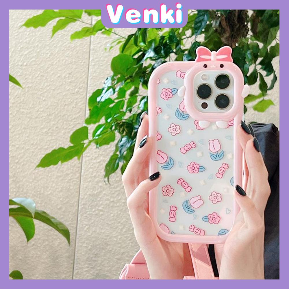 iPhone Case Silicone Soft Case Clear Case Airbag Shockproof Protection Camera Shiny Feel Pink Cute Cartoon Compatible For iPhone 11 Pro Max 13 Pro Max 12 Pro Max 7Plus xr XS Max