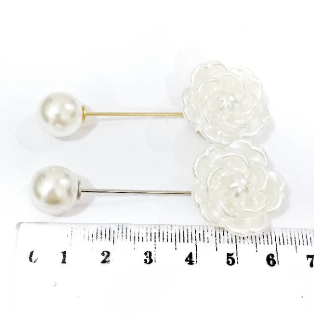 Bros Tusuk Korea Bunga Mutiara Tuspin Hijab Pin Brooch Korean Pearl Rose Flower