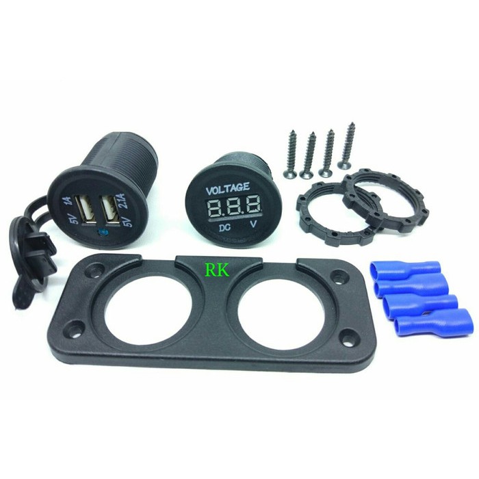 VOLTMETER DAN CHARGER USB MOTOR MOBIL | VOLTMETER TANAM