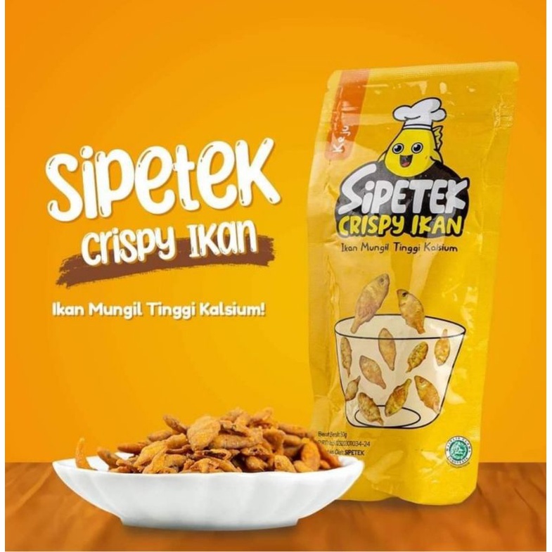 

sipetek crispy ikan tinggi kalsium,tinggi protein dan non msg